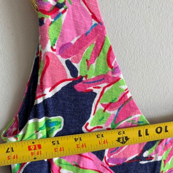 Lilly Pulitzer Womens The Vias Stretch Villa Floral Maxi Dress Multicolor Size M - Picture 5 of 10